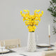 ViMe Artificial Flowers Bunch with White Textured Plastic Vase |Faux Flowers Decorative Flowers for Home and Office Decor (Yellow Flowers with vase)