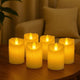 Go Hooked Acrylic LED Tea Light Candles Set of 6 â€“ Flickering Flameless Battery Operated Candles, Smokeless Safe Decorative Lights for Home DÃ©cor, Diwali, Weddings, Parties & Festivals