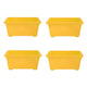 Go Hooked Rectangular Plastic Pots for Plants, Jupiter Flower Pots for Home, Window Display, Garden (Set of 4, Yellow) (35 x 18.5 x 15 cm)