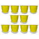 Go HookedPlastic Duro Flower Pot for Gardening, Indoor/Outdoor Planter-Yellow (8 Inch)(Pack of 10 with Tray)