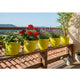 Plastic Planter Pot With Vertical Ribbing