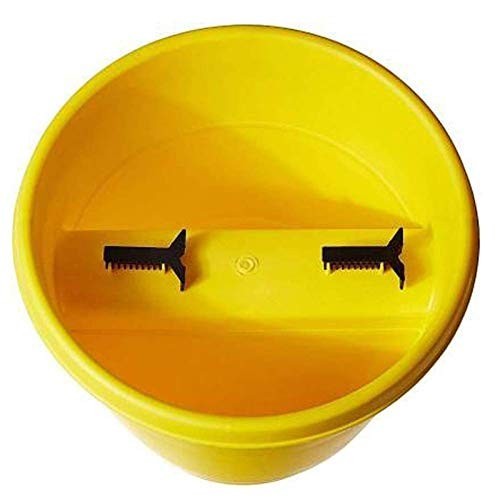 GoHooked yellow plastic railing planter, 12-inch, set of 5, with built-in hooks for hanging.