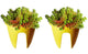 Go Hooked Railing Pots and Planter, Flower Pots (12 Inch, Yellow, Set of 2)