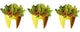 Go Hooked Planters | Railing Pots and Planter | Flower Pots | 12 Inch | Yellow | Set of 3