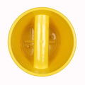Go Hooked yellow railing planter, made of virgin plastic, 11-inch diameter, set of 3