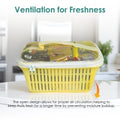 GoHooked yellow plastic storage basket with zip net cover, ideal for fruits and vegetables.