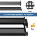 GoHookedHere black metal 2-tier expandable spice rack organizer with guardrails for cabinets and countertops.
