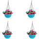 Go Hooked Hanging Pots | Light Blue | 7.1 Inch Diameter | 4.8 Inch Height | 4 Pieces