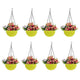 Go Hooked Pots | Plastic | Hanging Pot | Yellow | Pot Diameter- 7.1 Inch | Pot Height-4.8 Inch | Pot Thickness-3 mm | Chain Length-13 inch Approx. | 8 Pieces