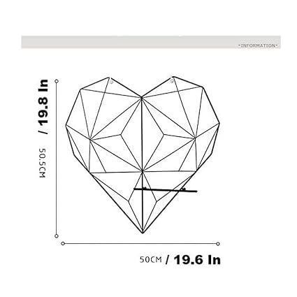 Valentine’s Day Gift for Girlfriend| Heart Shape Metal Wall Photo Grid with Shelf Black | Valentine Day Decoration for Home, Bedroom & Living Room | Romantic Couple Gift Décor for Memories