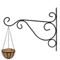 Go Hooked ViMe Metal Pot & Planter Hanger Wall Hooks (Black, Pack of 4)