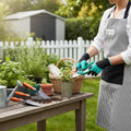 Go Hooked Garden Tools Set | Home Gardening Kit | Garden Gloves | Pruner Cutter | Cultivator | Fork | Shovel | Trowel | Weeder Gardening Kit Pack of 7 Pcs