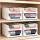 Go Hooked Foldable Wardrobe Organizer with Drawer Style Pull Out Design | Small (44x34x14.5 cm) Shelf Storage Box | Heavy Duty Plastic Shirt Stacker for Cupboard, Almirah & Closet | White